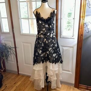 Marchesa Floral Lace Dress